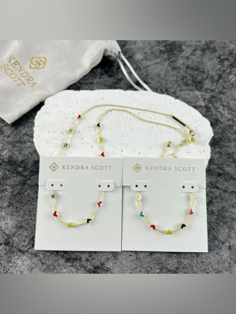 Kendra Scott Gold Necklace and Bracelets set
